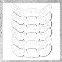 6pcs Sparkle Convenient Temporary Tattoo Glitter Makeup Patches Face Stickers  Party Decoration style3-silver