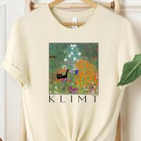 Klimt Cat Unisex Tee: Gustav Klimt Cottage Garden Art Shirt 3XL