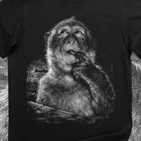 Philosopher Monkey Shirt – Funny Graphic Tee, Deep Thought 3XL