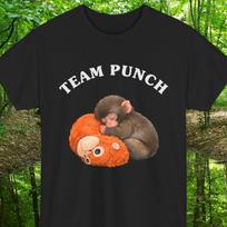 Baby Monkey Punch Shirt Gift for Fans, PETA Animal Lover Gifts, Baby Punch Holding Plush, Baby Monkey Meme Tee for Gift S