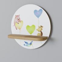 Balloon friends round shelf