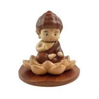 Meditating Buddha Figurine Seated Desktop Base Ornament