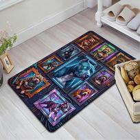 Cybernetic Canine Collection Pattern Rug Floor Mat for Living Room or Bedroom Soft and Comfortable Carpet a Gift for Birthday and Holiday. 40x60cm( 15x23in ) įvairiaspalvis