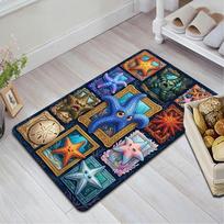 Starfish Gallery Pattern Rug Floor Mat for Living Room or Bedroom Soft and Comfortable Carpet a Gift for Birthday and Holiday. 40x60cm( 15x23in ) įvairiaspalvis