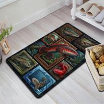 Underwater Fish Collection Pattern Rug Floor Mat for Living Room or Bedroom Soft and Comfortable Carpet a Gift for Birthday and Holiday. 40x60cm( 15x23in ) įvairiaspalvis