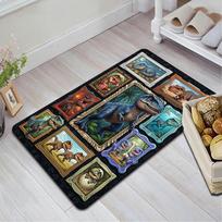 Dinosaur Collection Pattern Rug Floor Mat for Living Room or Bedroom Soft and Comfortable Carpet a Gift for Birthday and Holiday. 40x60cm( 15x23in ) įvairiaspalvis