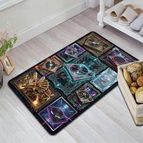 Turntables Cyberpunk Frames Pattern Rug Floor Mat for Living Room or Bedroom Soft and Comfortable Carpet a Gift for Birthday and Holiday. 40x60cm( 15x23in ) įvairiaspalvis