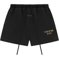 Fear of God Essentials Fleece Soccer Short Black Men Bottoms 160BT242000F L black