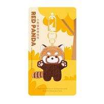 Cartoon Kawaii Animal Pendant Creative Red Panda Embroidery Pendant Red Panda Keyrchain  Unisex A