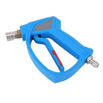 Short Pressure Washer Gun 4080 PSI High Pressure Spray Gun With 1/4 Inch Quick Connector M22-14mm Thread 2 Adapters 1 Nozzle Brass, ABS, stainless steel