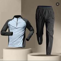Half-zip training suit, long-sleeve quick-dry shirt, cycling sports, track and field, couple set, running fitness wear XS