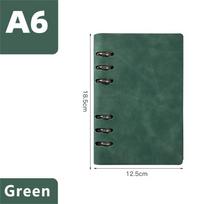 Organizer Momo Pad Journal Notebook Binder Spiral Notebook Daily Weekly Planner Loose leaf Notebook green-A6