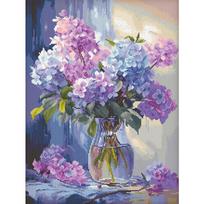 Hydrangea Vase Full 14CT DIY Stamped Cross Stitch Kits 14x18inch Printed Cross-Stitch Kits Cross Stitch Art and Crafts Kits China Mainland