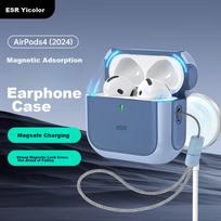 ESR AirPods 4 Case, MagSafe Magnetic Charging Compatible, Wireless Charging, Bluetooth Earbuds, Non-Slip, Shockproof, Blue