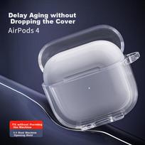 Apple AirPods 4 Earphone Case, Airpods 4 Earphone Cover, Simple And Elegant Full Shockproof Non-Slip Soft Case Creative Transparent Style  And Wome