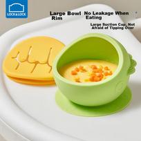 LOCK&LOCK Baby Food Bowl, Infant 6 Months Drop-Resistant Silicone Suction Cup Bowl, Self-Feeding Children's Tableware for Ages 1-3
