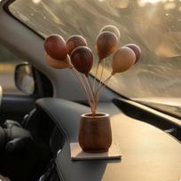 AirFilled Bouquet Ornament Metal Wooden Balloon Decoration for Table Display
