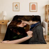 Klasikinė Saulėlydžio Saga Edward Bella Flanelinis pledas Minkštas šiltas pledas miegamajam svetainei lovai kelionei stovyklavimui iškylai 75x90cm