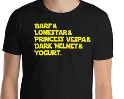 Barf Lonestar Princess Vespa Dark Helmet & Yogurt T-Shirt L