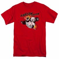 Kung Fu Panda Kaboom of Doom T Shirt Mens Licensed Movie Tee Po Red XL