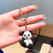 Cartoon Panda Keychain Pendant Fashion Cute Panda Pendant Keyring Exquisite Versatile Backpack Decoration Accessories Gifts A4