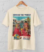 Daft Punk t-shirt Around The World Airlines T-Shirt Vintage Style XL