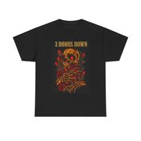 3 Doors Down Graphic T Shirt Retro Rock 90s Unisex Heavy Cotton Tee S