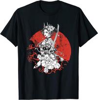 Japanese Animation Anime Geisha Kyoto Girl W Katana Sword T-Shirt S