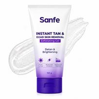 Sanfe Momentinis įdegis ir negyvos odos šalinimo šveičiamasis gelis | Matomai pašalina įdegį | AHA šveitimas per minutes | Lygi ir skaisti oda | 100g white