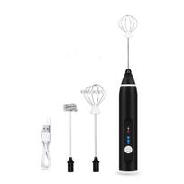 3-Speeds Hand Mixer Electric Blender Eggs Beater Whisk Stirrer Coffee Milk Drink Frother Foamer USB Rechargeable Food Whisk