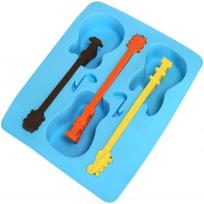 Easy Release Guitar Ice Tray Blue Guitar Chocolate Mold Durable Guitar Ice Mould  Gift