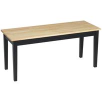 102 cm Wood Dining Bench for 2 People, Wooden Bench for Kitchen, Dining Room, Entryway, Black 102 x 36 x 45 cm