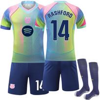 Soccer Uniform Set, Short Sleeve Football Jersey and Shorts Sportswear Kit for Training, Matches and Team Activities 16（Rec. Height 90-100cm）