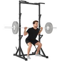 Dumbbell Rack 2-Tier Weight Plate Stand Made of Steel Barbell Storage up to 200 kg Capacity Squat Rack 122 x 100 x 217 cm juoda