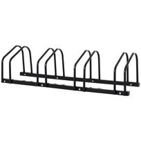 Bike Rack for 4 Bicycles, Weatherproof, Wall or Floor Mount, Steel, 110 x 33 x 27 cm 110 x 33 x 27 cm