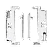 1 pora metalinio laikrodžio apyrankės adapterio 20–22 mm laikrodžio dirželio jungties adapteris su spyruoklinėmis ašimis, rožinės spalvos juoda