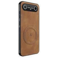 For Tecno Pova Slim Fashion Lightning Leather Silicone Case For Tecno Pova Slim Magnetic Wireless Charge Shockproof Cover Shell Tecno Pova Slim ruda