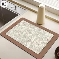 Kitchen Rugs Dish Drying Mat Absorbent Drain Pad Kitchen Carpet Coffee Dish Drainer Draining Mat Tablemat Fashion and Beautiful 20x30cm-mud