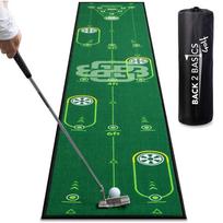 BACK2BASICSGOLF Putting Putting Practice Putting Practice Aid by a British Open Champion Distance Impact 3m Guidebook Mat, Mat, [Supervised Coach, žalia