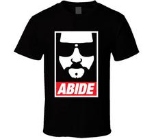 Abide The Dude The Big Lebowski Movie T Shirt Mens Womens Tees Top 3XL