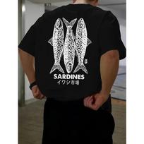 A Men'S Japanese Sardine Pattern T-Shirt, Perfect for a Comfortable And Casual Summer Look S juoda