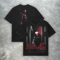 Devil May Cry Dante Retro Hunter Double-Sided Graphic T-Shirt Classic Action Game Black Unisex Oversized Comfortable Fashion Women And Men T-shirts 4XL