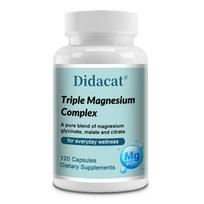 Triple Magnesium Complex 300 Mg Dietary Supplement, 120 Capsules Per Bottle 120 Capsules