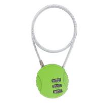 50cm Extended Wire Rope Padlock Motorcycle Helmet Lock Digital Code Anti-theft Security Lock Portable Smart Combination Lock žalia