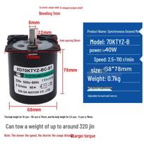 220V AC 40W Permanent Magnet Synchronous Geared Motor