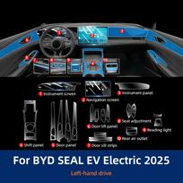 For BYD SEAL EV Electric 2025 Accessories TPU Gear Panel GPS Center Console PPF Protection Sticker Interior Film Transparent. left steering wheel
