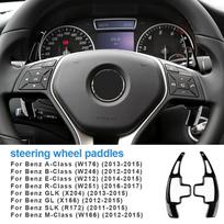 Carbon Abs Car Steering Wheel Paddle Shifter Cover for Mercedes-Benz A B Class W447 W176 W246MB SLK R172 CLA C117 GLA X156. One Size juoda