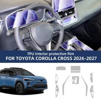 TPU apsauginė plėvelė Toyota Corolla Cross 2026-2027 interjerui, apsauganti nuo įbrėžimų, skaidrus lipdukas Set / Matte transparent / RHD gray