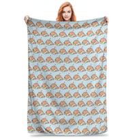 Bubu Dudu Going To Sleep Panda and Bear Blanket Breathable Flannel Sofa Throw Blanket for Couch Bedding Outdoor Throws Bedspread Size: 75*100cm, Weight: 230 GSM
