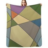 Mosaic Throw Blanket Long Lasting Soft Plush Blanket for Daily Use Size: 75*100cm, Weight: 230 GSM
